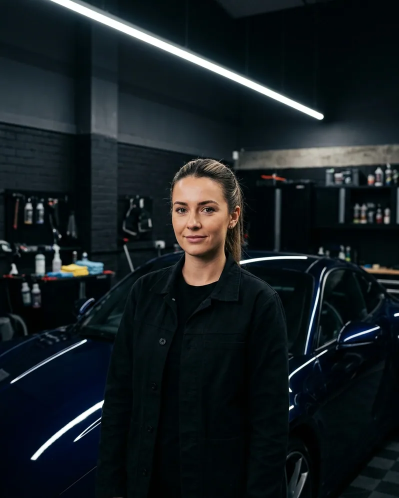 Ellie Brooks in the studio